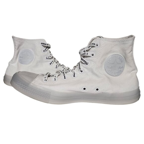 Converse Chuck Taylor All Star High-Top Sneakers Clear Unisex White Size Men 9/ - Picture 1 of 7
